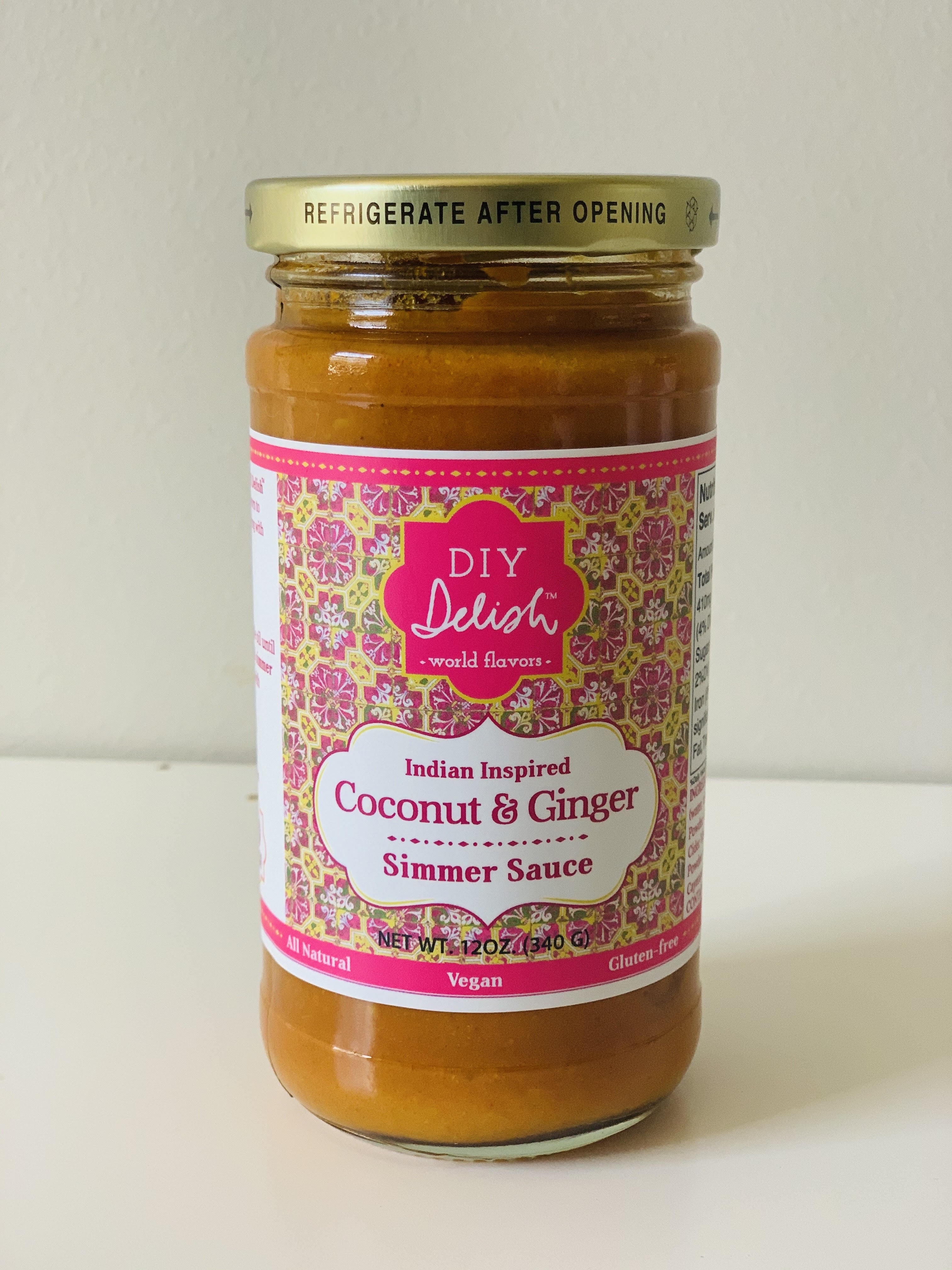 DIY Delish Simmer Sauce, Coconut & Ginger, 12 oz (2 Pack)