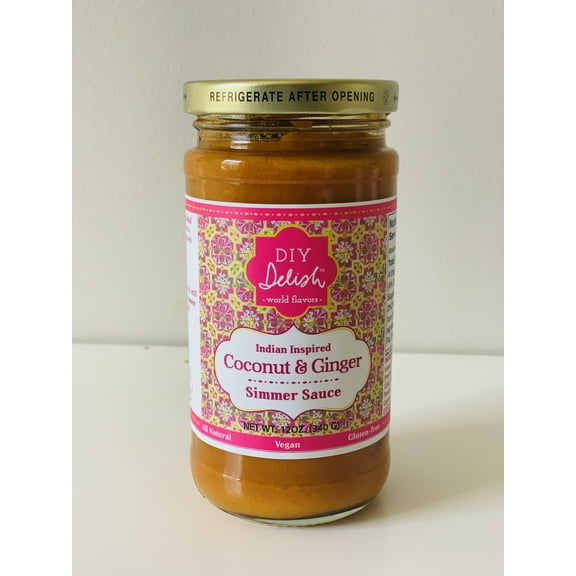 DIY Delish Simmer Sauce, Coconut & Ginger, 12 oz (2 Pack)