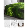 thumbnail image 6 of Green Trees Full Size Flat Sheet, Wrinkleproof & Fadeproof Cooling Flat Bed Sheet Only, Forest Art Decor Spring Summer Nature Leaf Breathable Soft Bedding Top Sheets 81 x 96 Inches, 6 of 8