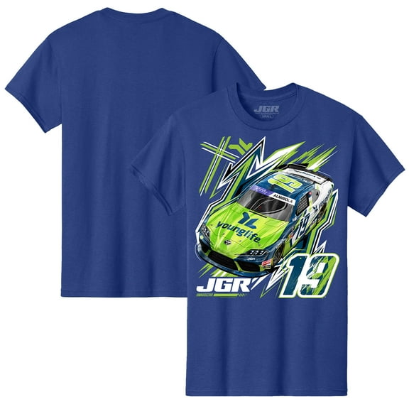 Men's Joe Gibbs Racing Team Collection  Blue Aric Almirola YoungLife Car T-Shirt