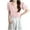 Pink, variant on Annhoo Tops for Women Puff Short Sleeve Crew Neck Summer T-Shirt Basic Solid Color Casual Blouses