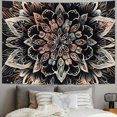 thumbnail image 2 of PRATYUS  Boho Mystic Mandala Tapestry Ethnic Vintage Bohemian Tapestry for Bedroom Aesthetic Hippy Gypsy Peacock Chakra Tapestry Wall Hanging Ombre Golden Shades Wall Tapestry 40x30inch, 2 of 6
