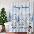 thumbnail image 3 of 66x72 Inch Shower Curtains for Bathroom, Merry Christmas Gnomes Fabric Bath Curtain Decor, Xmas Blue Forest Winter Waterproof Restroom Curtains Shower Set Accessories with 12 Hooks 66 Inch, 3 of 8