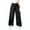 Black, variant on QQAMB Girls' Cargo Pants Elastic Waisted Baggy Wide Leg Solid Color Casual Loose Pants with Pocket,15 Years