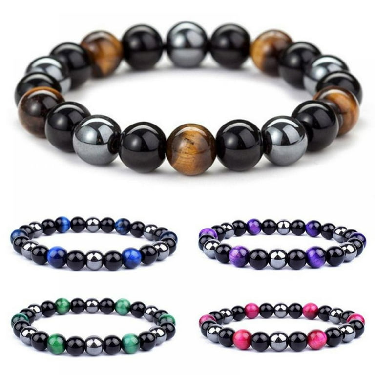 8mm Crown Charm Beads Bracelets Stretchy Natural Stone Lava Bead Bracelet -  China Bracelet and Jewelry price