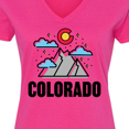 thumbnail image 4 of Inktastic Colorado Mountains and Clouds Women's V-Neck T-Shirt, 4 of 5
