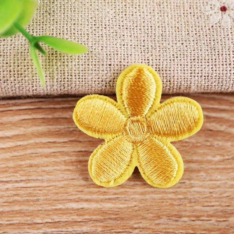 Cute Small Flower Patches Iron On Applique Bags Decals Dress Clothes Patches  Decorative Embroidery Stickers Iron On Patches Sewing Patch Applique 11 