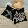 thumbnail image 5 of Coastal Pillow Covers 20x20 Set of 2 Black Starfish Throw Pillows Nautical Ocean Decorations Summer Beach Coral Pillowcase Outdoor Decor Linen Farmhouse Square Cushion Case for Sofa Bedroom, 5 of 6