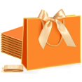 thumbnail image 1 of Bolsas de regalo Silkfly naranja dorado 30x25x10 cm 12 unidades, 1 of 6