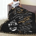 thumbnail image 4 of Personalized to My Dad Blanket from Daughter, Lion Blanket for Fathers Day Birthday Idea for Father, Custom Name Super Soft Flannel Warm Throw Blanket for Couch Bed, 4 of 5