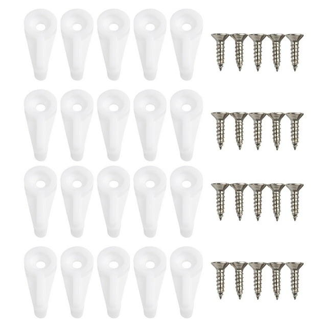 20/50pcs Mirror Wall Hanging Fixing Kit Frameless Plastic Wall Mounting Clips