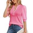 thumbnail image 1 of Blusa Ohhettm de verano para mujer, manga corta, cuello en V, 1 of 6