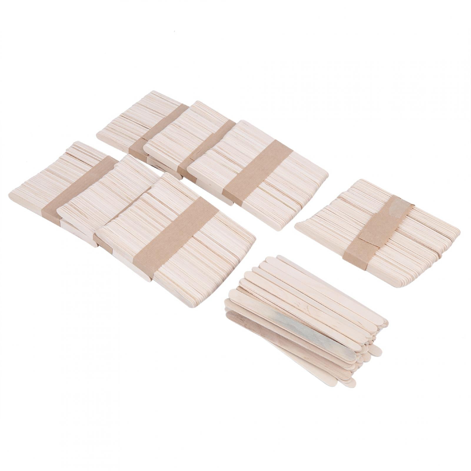 Yajisi 400Pcs Natural Wood Craft Sticks, 4.5 Inch Ice Cream Sticks for DIY Arts and Crafts