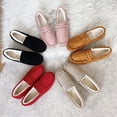thumbnail image 2 of Zapatos de mujer de suela blanda, cálidos y planos con forro polar para otoño e invierno, de algodón, para embarazadas, de talla grande, para un solo paso, 2 of 6