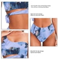 thumbnail image 5 of Traje de baño de dos piezas, pantalones cortos de cintura alta con un hombro, traje de baño elegante para mujer para verano, 5 of 5