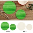 thumbnail image 4 of Pot Holders Trivets Set Cotton Potholders Set, Set of 2, Clover Green Wooden Board Hot Pot Trivets One 9.45 Inch and One 7 Inch for Kitchen Pans Bowl Teapot, 4 of 7