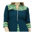 thumbnail image 3 of Phagun Women's A-Line Kurti Kurta Green Dress With Palazzo Indian Clothing-6, 3 of 6