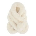 thumbnail image 2 of Gustave Women Faux Fur Collar Scarf Winter Warm Plush Fluffy Short Scarves Soft Cozy Loophole Scarf Neck Warmer with Pom Poms "White", 2 of 9