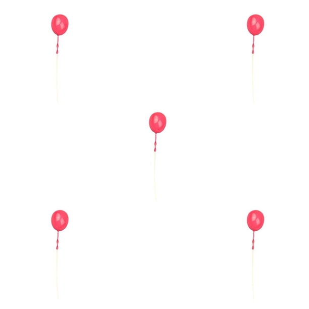 Cateissary Kit de decoración de pasteles Globos exquisitos Herramientas para hornear Estilo simple Decoraciones de feliz cumpleaños Decoración de boda Rojo 5piezas Cateissary CBP228009