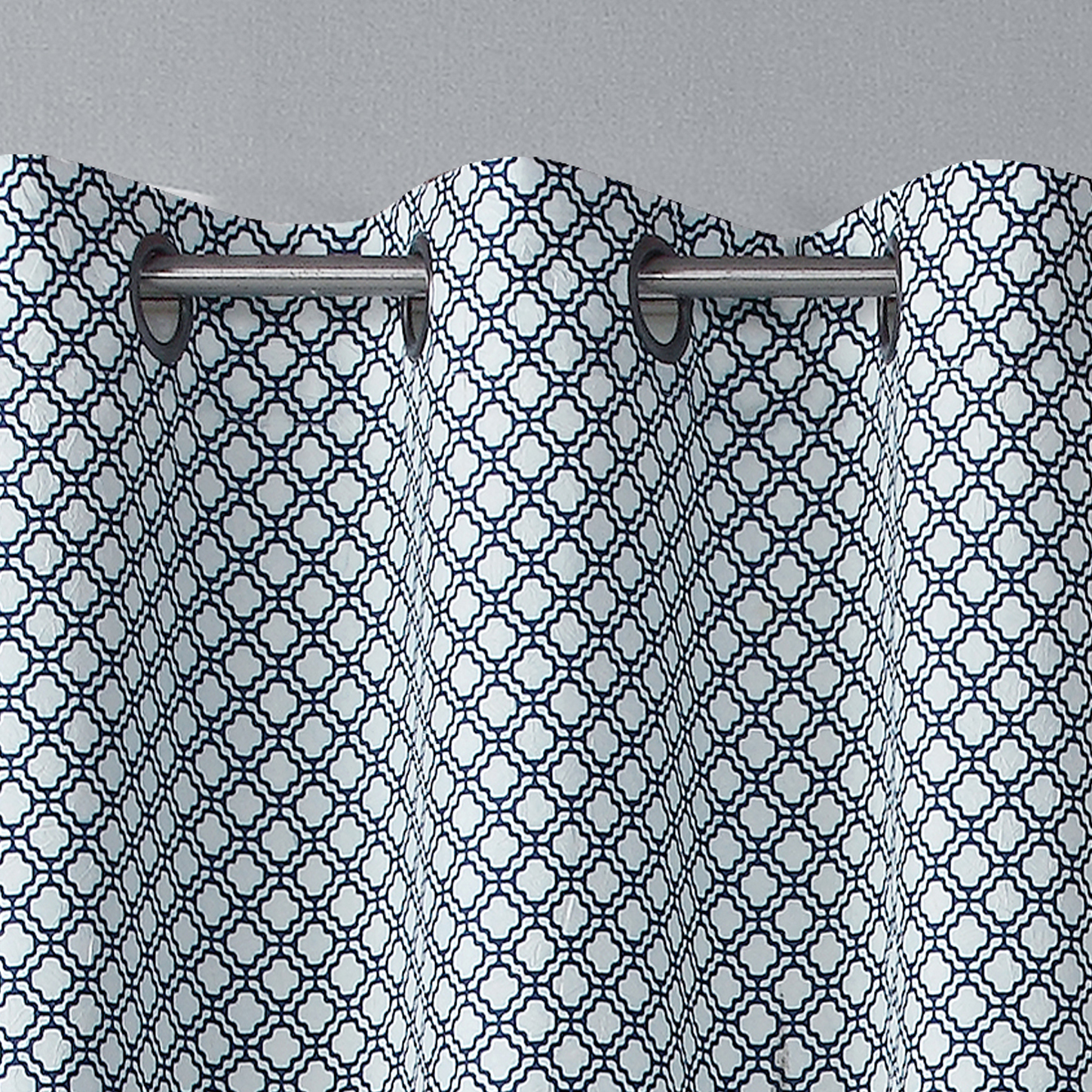 Lucca Ironwok Window Panel Pair Blue 40 x 84