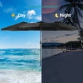 thumbnail image 5 of Sonerlic 15 x 9ft Double-Sided Patio Umbrella with Large Canopy Outdoor Table Umbrella for Garden, deck and pool,Black, 5 of 7