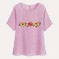 thumbnail image 4 of Blouses for Women Plus Size, Dressy Tank Tops for Women Cotton Linen Gauze Shirts Short Sleeve Summer Tunic Top Loose Fit Lightweight Casual Blouses, 4 of 6