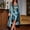 #10 Green, variant on Ladies' Print Long Robe Lightweight Bathrobe And Loungewear