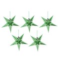 thumbnail image 2 of 5pcs 45cm Shiny Ceiling Paper Star Party Home Hanging Lampshade Decor for Wedding Birthday (Green), 2 of 6