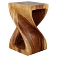 thumbnail image 4 of Home Square 20x12" Traditional Wood Twist End Table in Walnut - Set of 2, 4 of 9