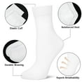 thumbnail image 7 of Loritta Crew Socks for Women Casual Dress Socks 6 Pairs Womens Soft Cotton Calf Socks, Size 9-11, 7 of 7