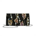 thumbnail image 7 of TSOVTHRID Leopard Diamond Chain Print Evening Clutch Purses for Women Handbags Evening Bag with Chain Crossbody Envelope Bag for Formal Wedding Party Cocktail Prom, Black, 7 of 7