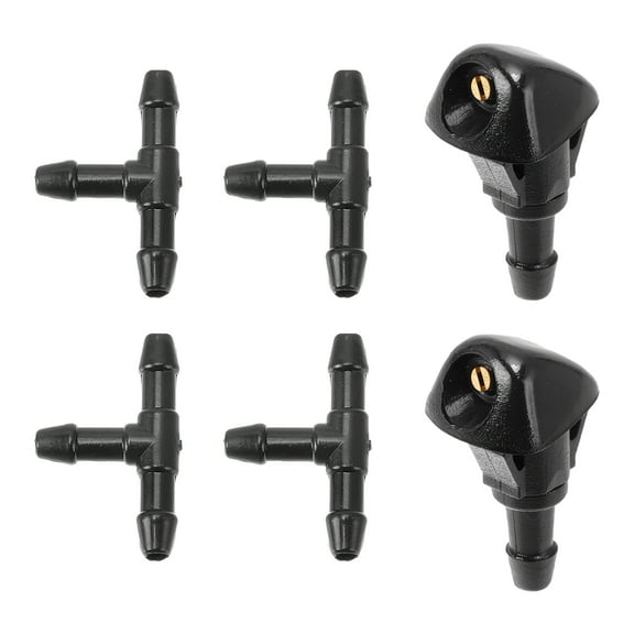Unique Bargains Windshield Washer Nozzle Kit for Honda Civic MK6 MK7 1992-2005 Windshield Spray Nozzles Wiper Spray Washer Jet No.76810SEAA01 4 Pcs T Hose Connector