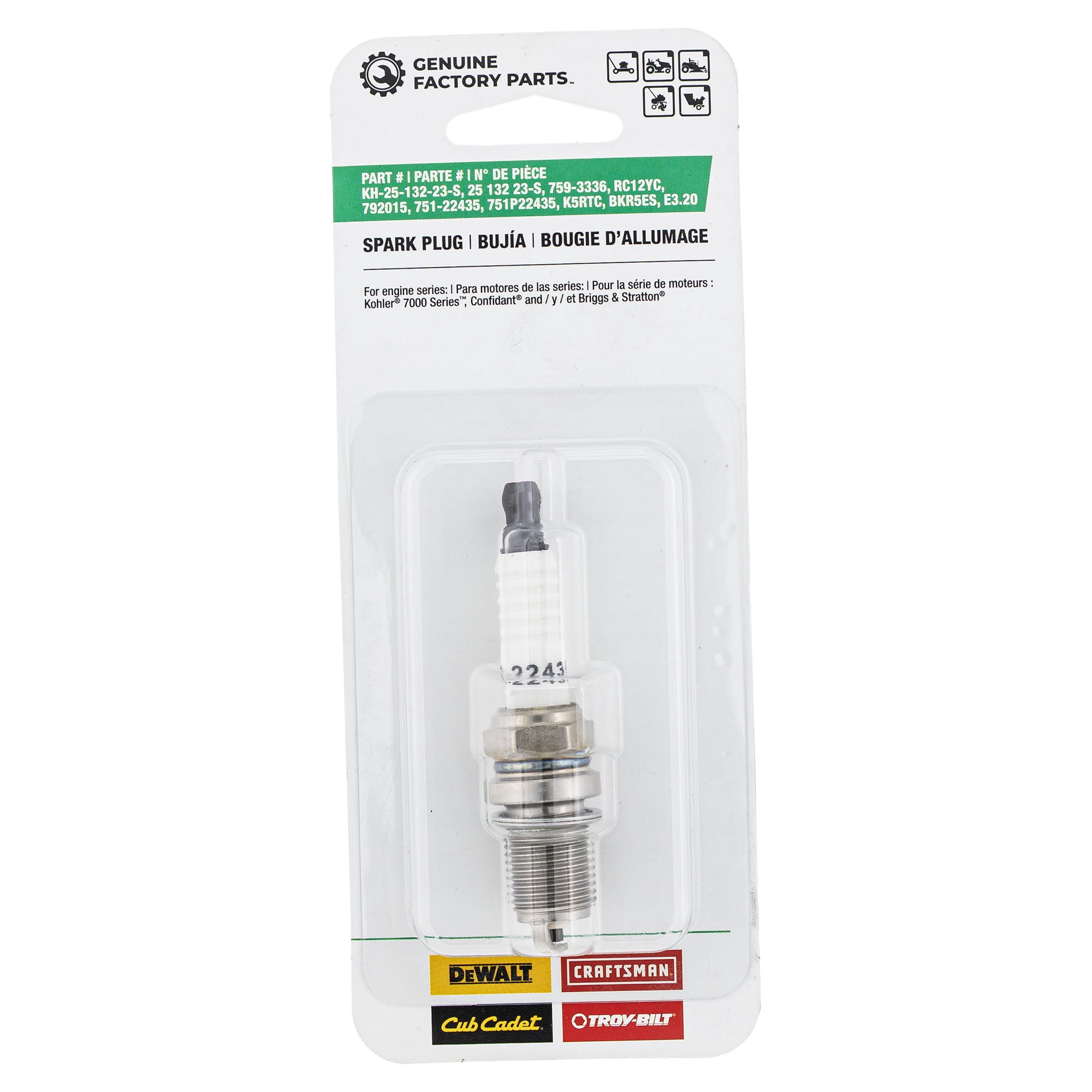 MTD 490-250-F021 Spark Plug Murray Troy-Bilt Mustang SLTX Pony ES Horse 900 550