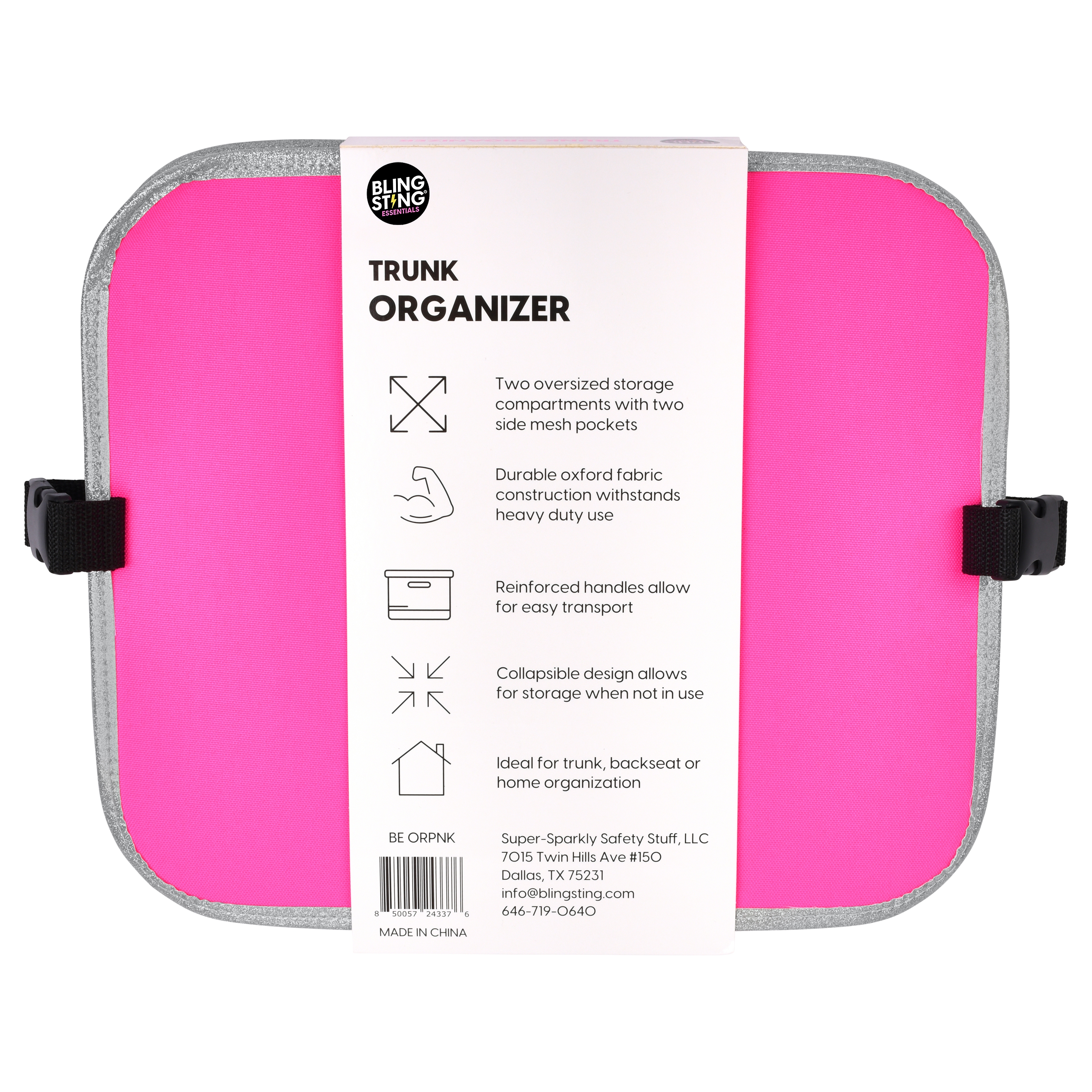 Blingsting Hot Pink Trunk Organizer photo 6