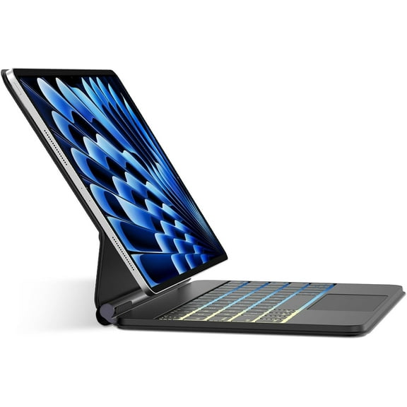 Magic Keyboard Case for iPad Air 11-inch (M2) 2024 / iPad Pro 11 inch (4th/3rd/2nd/1st Gen) / iPad Air 5th 4th Gen - Magnetic Smart Keyboard Cover with Backlit Multi-Touch Trackpad - Black