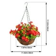thumbnail image 3 of Youkk Fleurs Artificielles Réalistes Décoration de Jardin Incontournable Paniers Suspendus Fleurs Artificielles Panier Suspendu Fleurs Rouges U3-3, 3 of 6