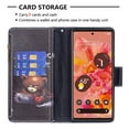 thumbnail image 3 of Wallet Pixel 6 Case Zipper Purse Embossed Pattern Premium Leather Wallet Cover Flip Stand Card Slots Holder Magnetic with Wrist Strap Case for Google Pixel 6, Little Bear, 3 of 9