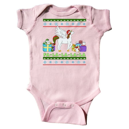

Inktastic Christmas Festive Unicorns Fa-La-La-La-La Gift Baby Boy or Baby Girl Bodysuit