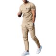 thumbnail image 4 of Playeras De Compresión Para Hombre, Conjunto De Dos Piezas De Camiseta Y Pantalones Cortos De Manga Corta Con Estampado Completo Para Hombre, Camisa Estampada Y Pantalón Corto., 4 of 4