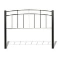 thumbnail image 4 of Scottsdale Complete Metal Bed and Steel Support Frame with Dark Espresso Wood Posts and Sloping Top Rails, Black Speckle Finish, Queen, 4 of 5