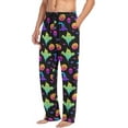 thumbnail image 5 of FREEAMG Rainbow Happy Halloween Pajama Pants for Men, Men's Separate Bottoms, Comfortable Sleep Lounge Pj Pants, 5 of 7