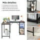 thumbnail image 5 of Escritorio para computadora FurnitureR con Estante de Almacenamiento Negro HENIA, 5 of 6