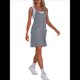 thumbnail image 3 of Vestido de Verano para Mujer 2025, Minivestido Informal Sin Mangas con Tirantes Finos y Bolsillos Gris XL, 3 of 8
