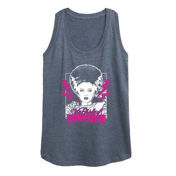 Classic Monsters - The Bride of Frankenstein - Neon Pink Thunder Bolts - Women's Racerback Tank Top