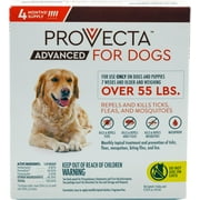 Provecta Advanced Flea Tick XL Dogs 55+ lbs 4-Month Topical Repels Mosquitoes