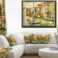 thumbnail image 4 of Designart - Vintage Venice - Digital Art Landscape Framed Canvas Print, 4 of 4