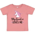 thumbnail image 3 of Inktastic My Auntie Loves Me Unicorn Girls Baby T-Shirt, 3 of 5