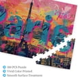 thumbnail image 3 of 500 pcs 500 Piece Wooden Puzzles Paris Slogan conurbation,Challenging Brain Exercise,Vintage Paris Stress relieving puzzle 500 Piece,for Puzzle Lovers Gifts,Creative Activity Hobbies for Adults, 3 of 6
