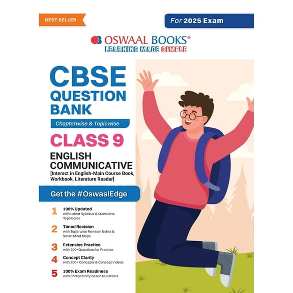 Oswaal CBSE Question Bank Class 9 English Communicative, Chapterwise and Topicwise Solved Papers For 2025 Exams, (Paperback)