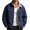 Navy, variant on Mens Stand Collar Bomber Jackets Windproof Structured Stiff Multi-Pocket Long Sleeve Coats Casual Durable Relaxed Fit Outerwear